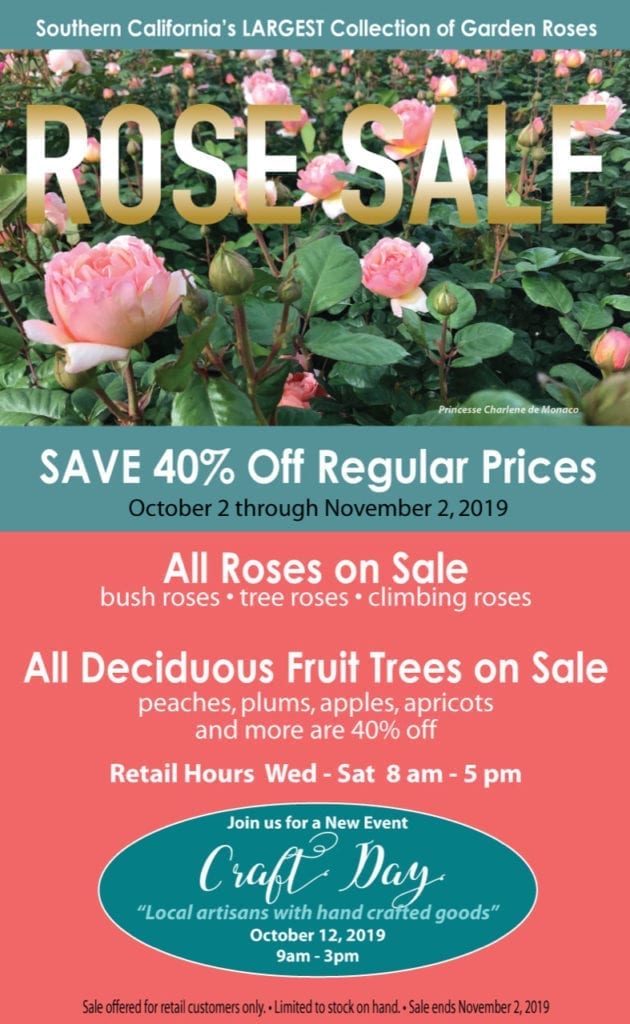 Flyer: Otto and Sons Rose Sale (2019)
